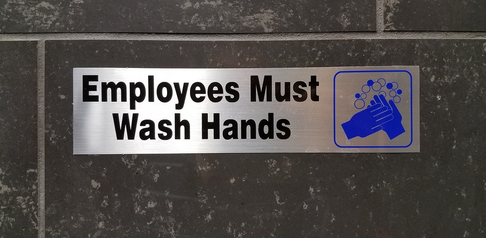 Display Signage with Cleanliness Themes