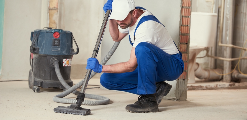 Some areas require vacuuming after construction is done. 